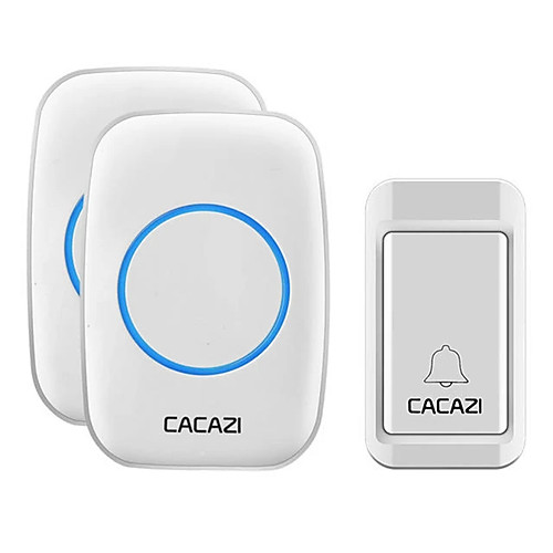 

CACAZI A10G Wireless Doorbell Self-powered No batteries Waterproof Button 120M Remote LED Light Home Cordless Bell 38 Chimes