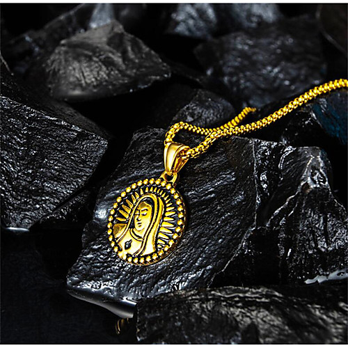 

Pendant Necklace Classic Flower Fashion Titanium Steel Gold Silver 50 cm Necklace Jewelry 1pc For Christmas Festival