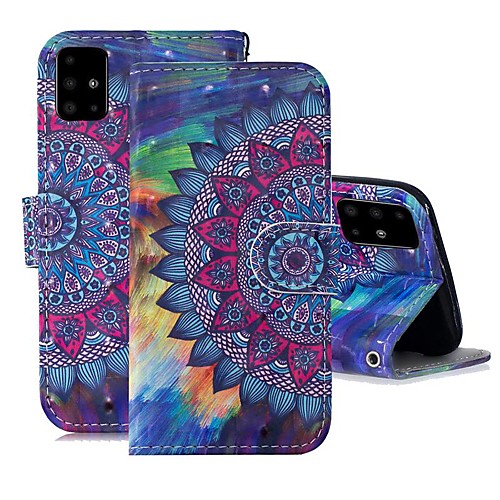 

Case For Samsung Galaxy A51/ Galaxy A20e / Galaxy Note 10 Plus Wallet / Card Holder / with Stand Full Body Cases Flower PU Leather For Galaxy A71/A10S/A20S/M30S/A2 Core/A10E