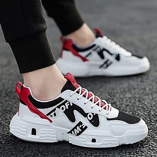 

Men's Spring & Summer Classic Daily Trainers / Athletic Shoes Running Shoes Mesh White / Red / Beige