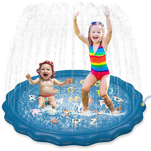 

Splash Pad Sprinkler for Kids Inflatable Pool Pool Hammock Kiddie Baby Pool Swimming Pool Outdoor Portable PVC Summer Pool 1 pcs 67inch / 170cm Kids