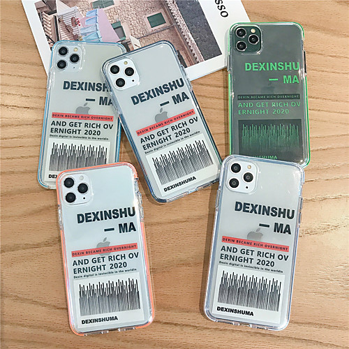 

Case For Apple iPhone 11 /11Pro/11Pro Max/X/XS/XR/XS Max Shockproof / Translucent Back Cover Solid Colored TPU