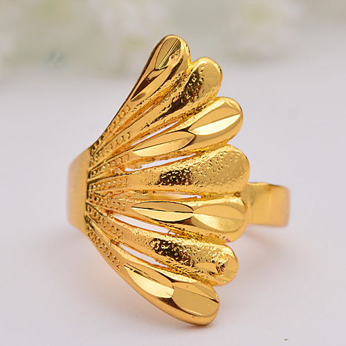 

Women's Ring Wedding Ring Belle Ring 1pc Gold Gold Plated Irregular Statement Stylish Luxury Wedding Party Evening Jewelry