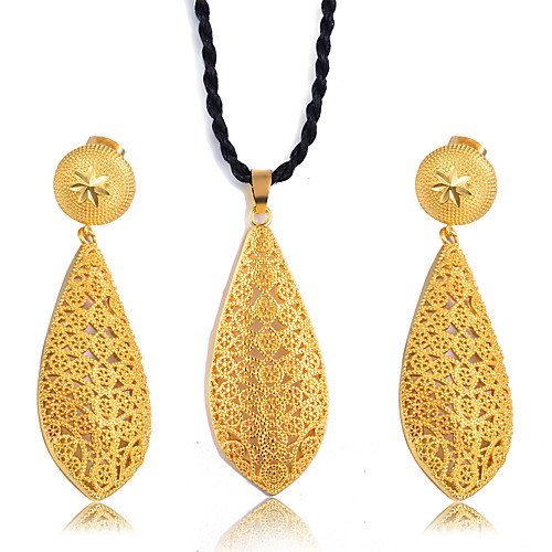 

Women's Jewelry Set Classic Tassel Trendy Ethnic Fashion Gold Plated Earrings Jewelry Gold For Christmas Wedding Gift Street Festival 1 set