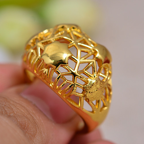 

Women's Ring Wedding Ring Belle Ring 1pc Gold Gold Plated Irregular Statement Stylish Luxury Wedding Party Evening Jewelry