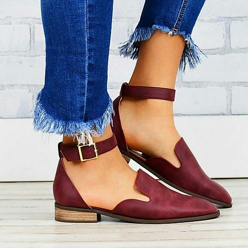 

Women's Sandals Summer Low Heel Pointed Toe Daily PU Camel / Black / Yellow