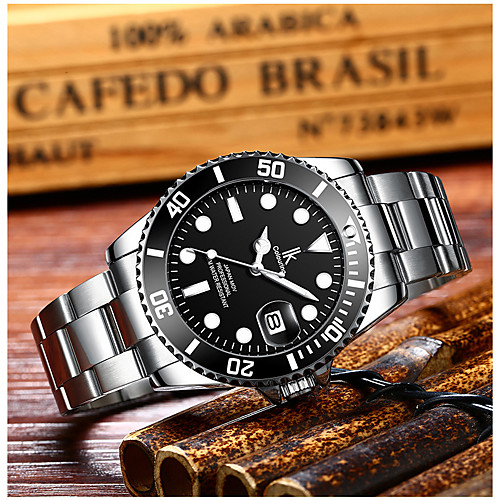 

Mechanical Watch Quartz Stainless Steel Water Resistant / Waterproof Analog Fashion Big Face - RedSilver White / Green Black / White