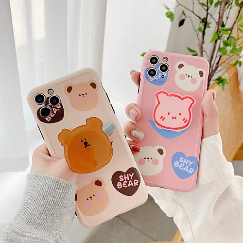 

Case For Apple iPhone 11 / iPhone 11 Pro / iPhone 11 Pro Max Shockproof / with Stand Back Cover Cartoon TPU