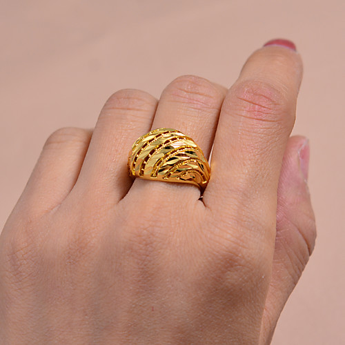 

Women's Ring Wedding Ring Belle Ring 1pc Gold Gold Plated Irregular Statement Stylish Luxury Wedding Party Evening Jewelry