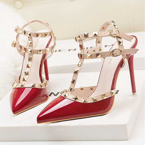

Women's Heels Spring / Summer Stiletto Heel Pointed Toe Daily PU Wine / Nude / Black