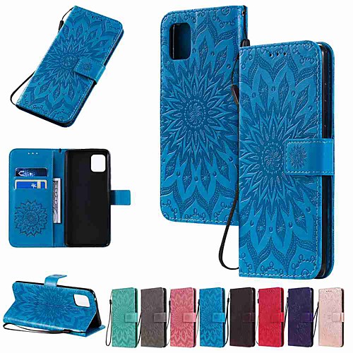 

Case For Samsung Galaxy S20 Plus / S20 Ultra / S20 Wallet / Card Holder / with Stand Sun Flower PU Leather / TPU for Galaxy A01 / Galaxy A21 / Galaxy A51 / Galaxy A71 / A91 / A81/ A70E / A41 / A11