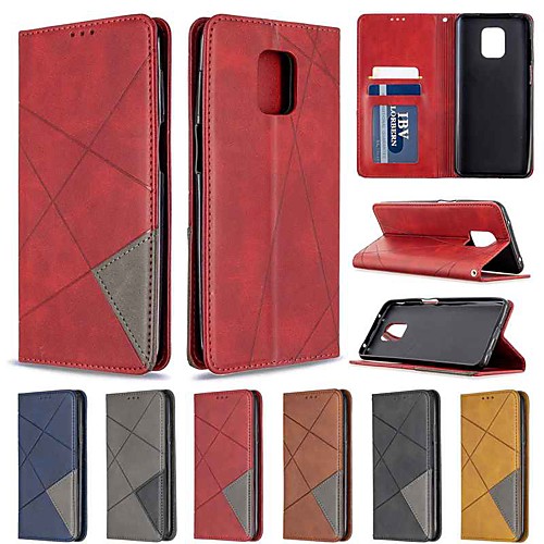 

Case For Xiaomi Redmi Note 8T/Redmi Note 9 Pro Max/CC9 Pro Card Holder / with Stand / Flip Full Body Cases Solid Colored / Geometric Pattern PU Leather For Xiaomi Note 10 Pro/Redmi 8/8A/K30/Note 9S