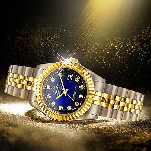 

Women's Steel Band Watches Classic Casual Silver Gold Stainless Steel Chinese Quartz White Black Blue Calendar / date / day Casual Watch Imitation Diamond 30 m 1 pc Analog One Year Battery Life