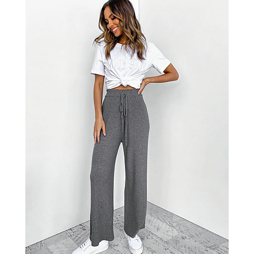 

Women's Basic Outdoor Daily Chinos Pants Solid Colored Gray