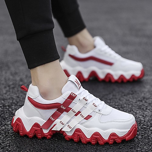 

Men's Summer Outdoor Trainers / Athletic Shoes Running Shoes Mesh Non-slipping White / Black / Red