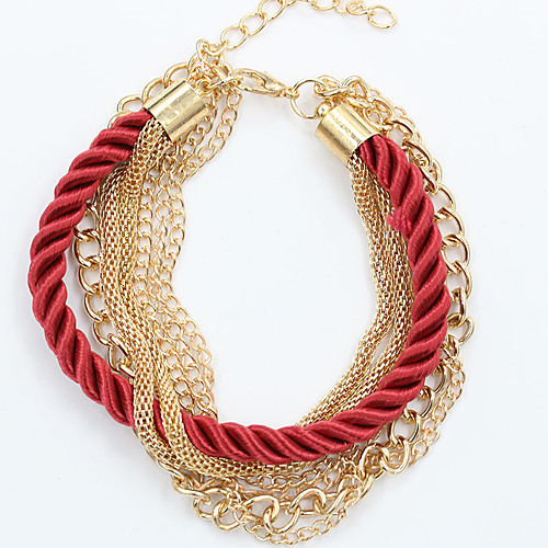 

Women's Bracelet Classic Wedding Birthday Vintage Theme European Trendy Casual / Sporty Ethnic French Alloy Bracelet Jewelry Red / Green / White For Date Festival