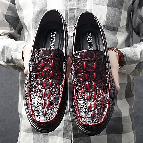 

Men's Summer Outdoor Loafers & Slip-Ons PU Non-slipping Wine / Brown / Gray