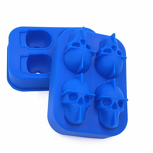 

Ice Mold Tray 3D Skull Ice Cube Skeleton Party Bar Ice Hockey Silicone Skull Ice Mold Tray