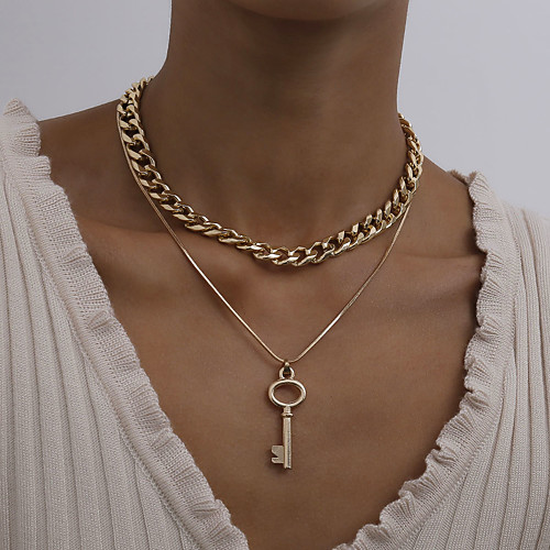 

Women's Necklace Keys Basic Punk Fashion Chrome Iron Gold Silver 35 cm Necklace Jewelry For Party Evening Street