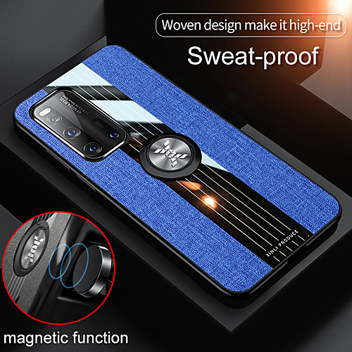 

Huawei P40Pro Ultra-thin Stitching Fabric Mobile Phone Case Mate30 Pro Luxury Silicone Protective Cover With Magnetic Bracket For Nova5iPro Protective Case
