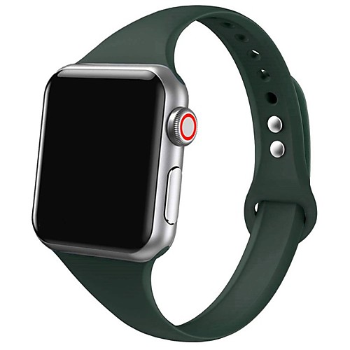 

Smart Watch Band for Apple iWatch 1 pcs Sport Band Silicone Replacement Wrist Strap for Apple Watch Series SE / 6/5/4/3/2/1 38mm 42mm