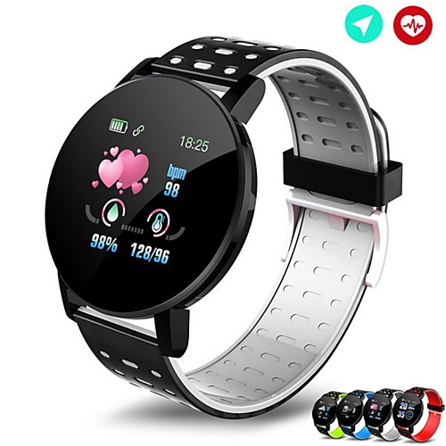 

119PLUS Unisex Smartwatch Android iOS Bluetooth Waterproof Heart Rate Monitor Blood Pressure Measurement Health Care Blood Oxygen Monitor Pedometer Sleep Tracker Sedentary Reminder Community Share