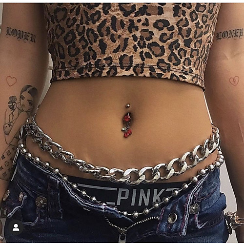 

Belly Body Chain Body Chain Vintage Sexy Punk Women's Body Jewelry For Gift Date Alloy Silver 1 set / Waist Chain