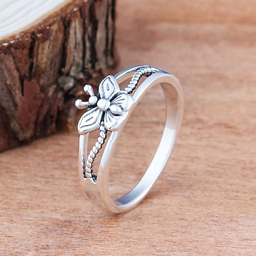

Women's Ring Belle Ring AAA Cubic Zirconia 1pc White Copper Silver-Plated Irregular Statement Luxury Party Evening Gift Jewelry Geometrical Wearable