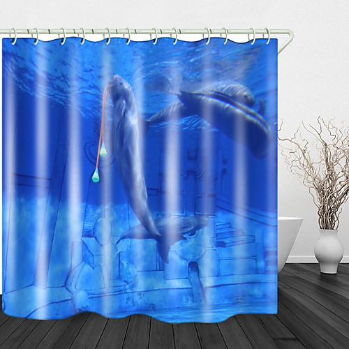 

Bathroom Shower Curtains & Hooks Rainbow Neoclassical Polyester Waterproof