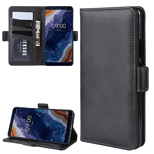 

For Nokia 9 PureView Wallet Stand Leather Cell Phone Case with Wallet & Holder & Card Slots