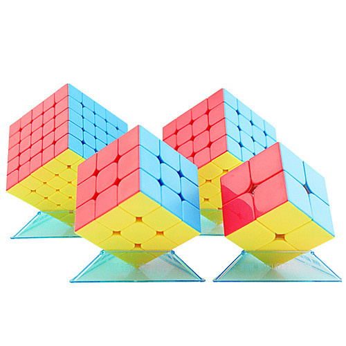 

Speed Cube Set 4 pcs Magic Cube IQ Cube 555 Magic Cube Puzzle Cube Professional Level Stress and Anxiety Relief Focus Toy Classic & Timeless Kid's Adults' Toy Gift