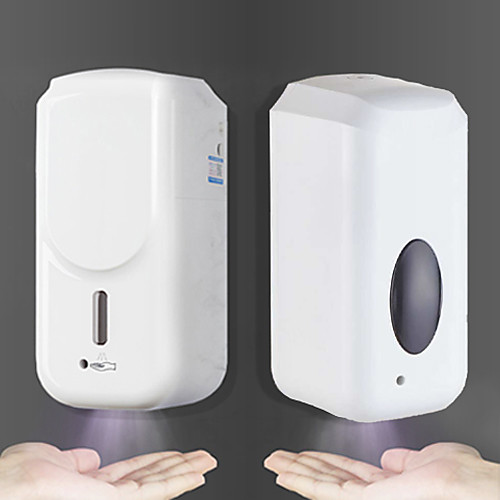 

Wall Mount Touchless Dispenser Machine Disinfactent Liquid Spray Advanced Automatic Induction IR Sensor Battery Dispensor Plastics 1000 ml Black or White Random Delivery