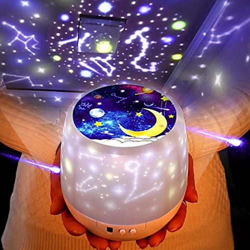 

Baby & Kids' Night Lights Moon Star Starry Night Light LED Lighting Light Up Toy Constellation Lamp Star Projector Glow USB Batteries Powered Kid's Adults for Birthday Gifts and Party Favors 1 pcs