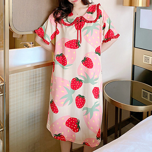 

Women's Round Neck Loungewear Pajamas Floral