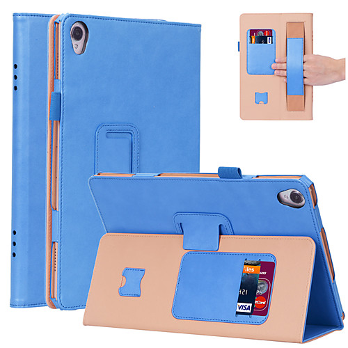 

Case For Huawei Tablets MediaPad M6 10.8"" Card Holder / Shockproof Full Body Cases Solid Colored PU Leather