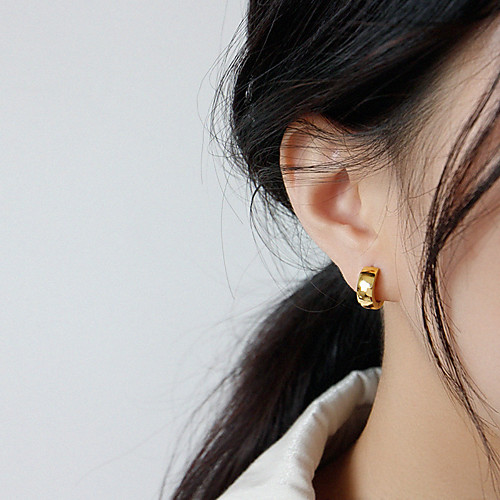 

Women's Hoop Earrings Stylish Basic Trendy Fashion Stainless Steel Earrings Jewelry Gold / Silver For Birthday Gift Festival