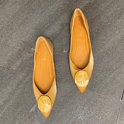 

Women's Sandals Flat Sandal Summer Flat Heel Closed Toe Daily PU Almond / Black / Yellow