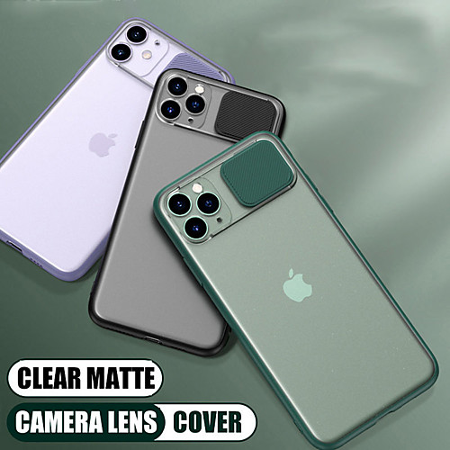 

Slide Camera Lens Protection Shockproof Phone Case For iPhone SE 2020 / 11/ 11Pro / 11 Pro Max / X / XR / XS Max / 7/ 7Plus / 8 / 8 Plus / 6Plus / 6 Soft TPU Matte Back Cover