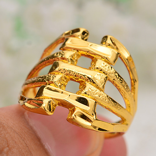 

Women's Ring Open Cuff Ring Adjustable Ring 1pc Gold Gold Plated Irregular Statement Stylish Luxury Wedding Party Evening Jewelry