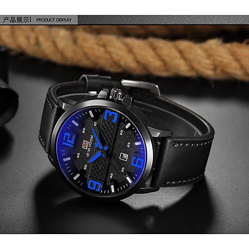 

Men's Dress Watch Quartz Stylish Leather Brown 30 m Casual Watch Analog Casual Fashion - Red Blue White One Year Battery Life