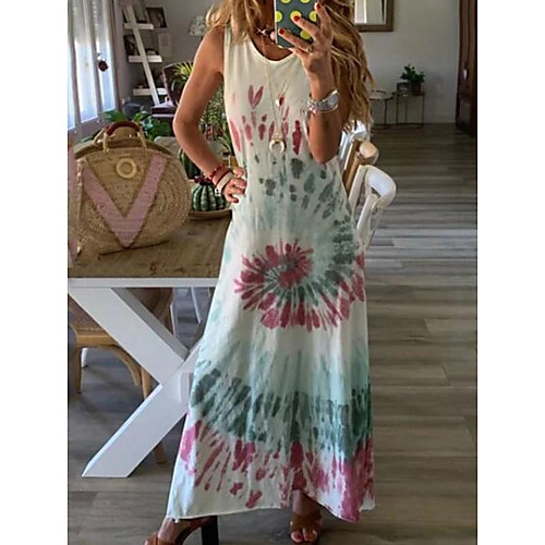 

Women's Shift Dress - Sleeveless Floral Summer Elegant 2020 White Blue Yellow S M L XL