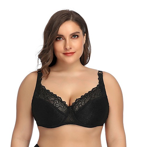 

Women's Lace Bras Underwire Bra Full Coverage Bra White Black Red