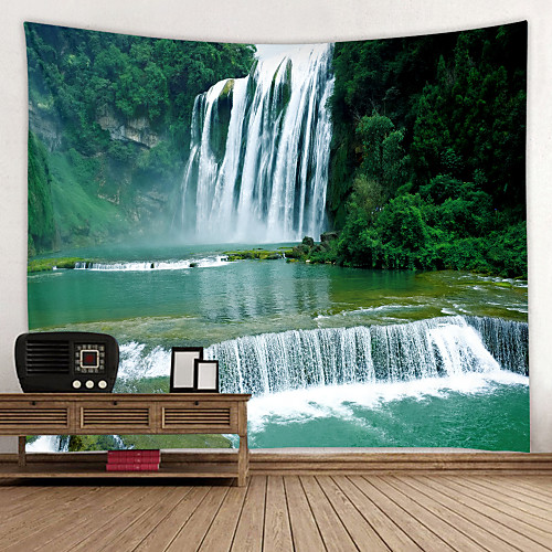 

Huangguoshu Waterfall Digital Printed Tapestry Decor Wall Art Tablecloths Bedspread Picnic Blanket Beach Throw Tapestries Colorful Bedroom Hall Dorm Living Room Hanging