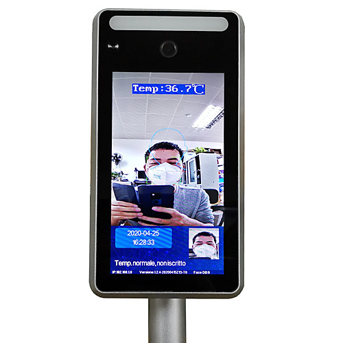 

Face Recognition Thermo Camera Body Temperature Detector Access Control Non-contact Fever Imager Thermal Camera ip with Voice Alarm Access Control System Set / Access Controller Android System