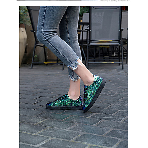 

Women's Flats Summer Flat Heel Closed Toe Daily PU Pink / Gold / Green
