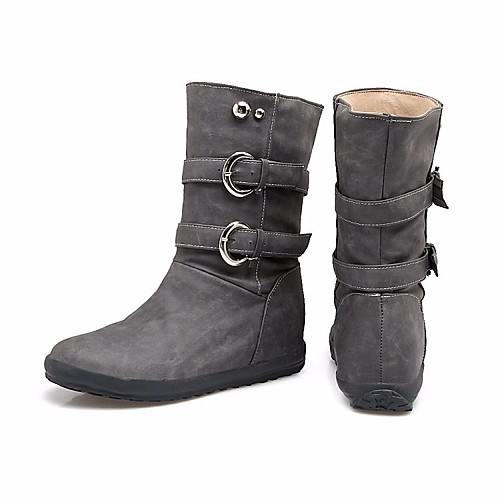 

Women's Boots Summer Flat Heel Round Toe Daily PU Black / Yellow / Beige