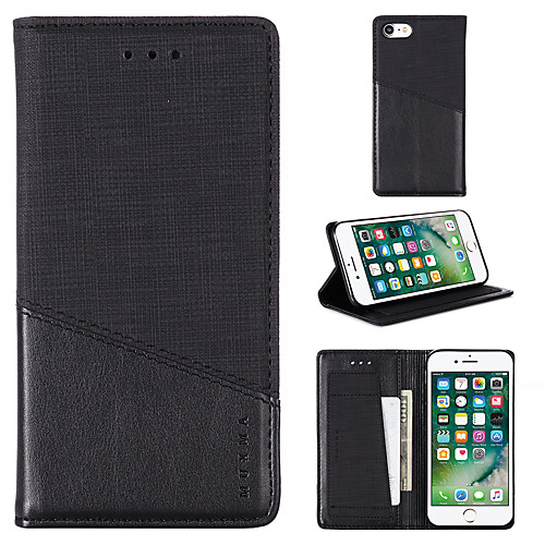 

Case For Apple iPhone 7/8/7P/8P/X/XS/XR/XS Max/11 /11 Pro/11 Pro Max/SE 2020 Card Holder / Shockproof / Flip Full Body Cases Solid Colored PU Leather