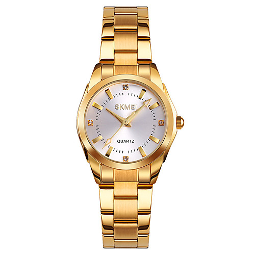 

SKMEI Women's Quartz Watches Casual Fashion Silver Stainless Steel Chinese Quartz Blue Blushing Pink Gold Water Resistant / Waterproof Cute New Design 30 m 1 pc Analog One Year Battery Life