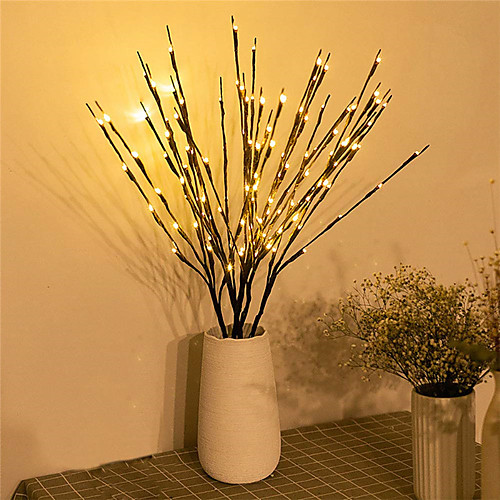 

1pc/2pcs/3pcs/5pcs 20 Bulbs LED Willow Branch Lights Lamp Natural Tall Vase Filler Willow Twig Lighted Branch Christmas Wedding Decorative Lights