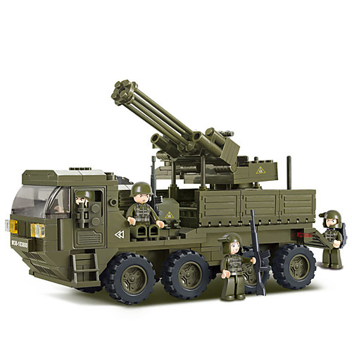 

Building Blocks Educational Toy 344 pcs Military Cartoon compatible Plastic Shell Legoing Exquisite Hand-made Decompression Toys DIY Military Vehicle Boys and Girls Toy Gift / Kid's